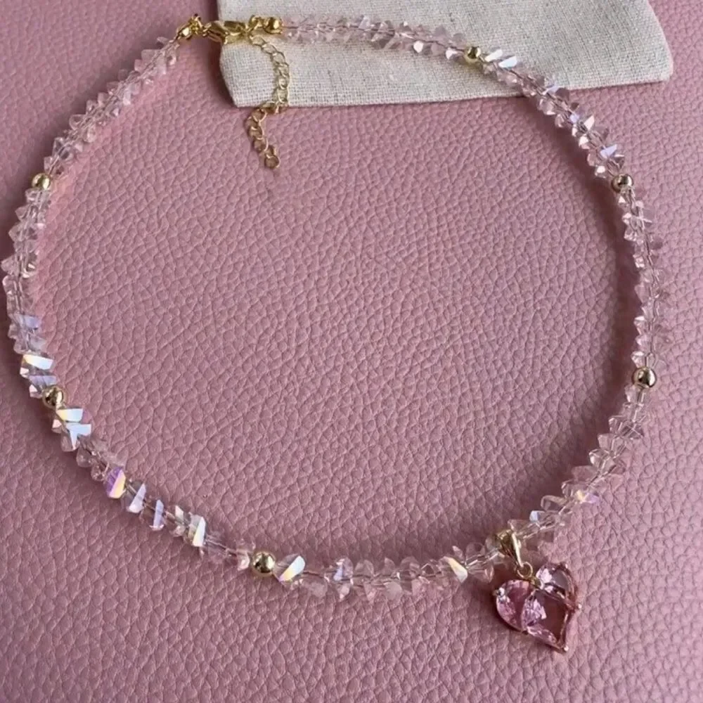 Bohemian heart necklace N800